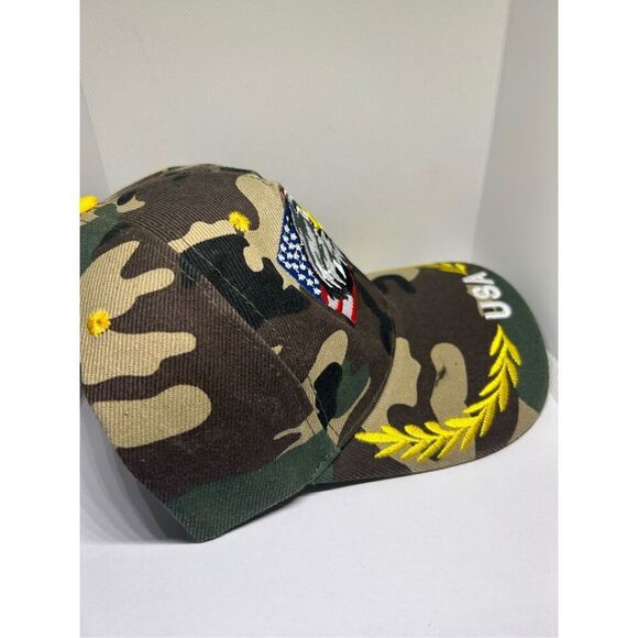 Camo USA Eagle Embroidered Baseball Cap - Picture 3 of 4